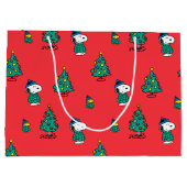 pinda's | Snoopy & Woodstock Red-kerstpatroon Groot Cadeauzakje (Achterkant)