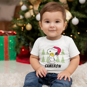 pinda's Snoopy & Woodstock Santa Claus Hug Kinder Shirts