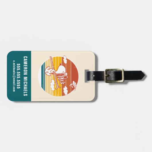 pinda's | Snoopy & Woodstock Ski Trip Bagagelabel (Voorkant horizontaal)