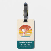 pinda's | Snoopy & Woodstock Ski Trip Bagagelabel (Achterkant verticaal)