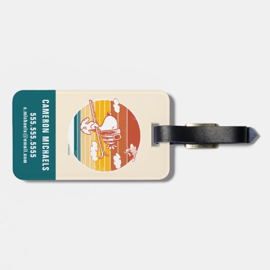 pinda's | Snoopy & Woodstock Ski Trip Bagagelabel (Achterkant horizontaal)