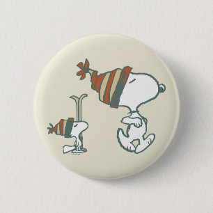 pinda's Snoopy & Woodstock Ski Trip Ronde Button 5,7 Cm
