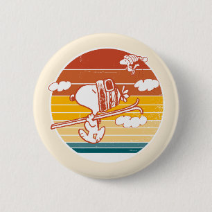 pinda's Snoopy & Woodstock Ski Trip Ronde Button 5,7 Cm