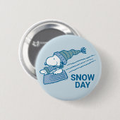 pinda's | Snoopy & Woodstock Slaping Ronde Button 5,7 Cm (Voorkant /achterkant)