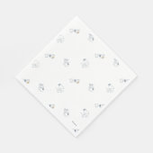 pinda's | Snoopy & Woodstock Soft Grey Pattern Servet (Hoek)