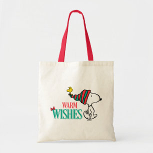 pinda's Snoopy & Woodstock Warm Wishes Tote Bag