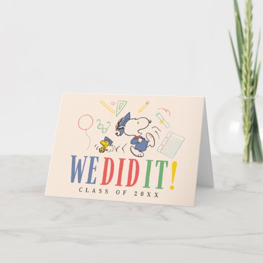 Pinda's Snoopy Woodstock We Hebben Het Gedaan Afst Kaart (Voorkant)