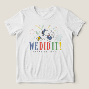 Pinda's Snoopy Woodstock We Hebben Het Gedaan Afst Tri-Blend Shirt