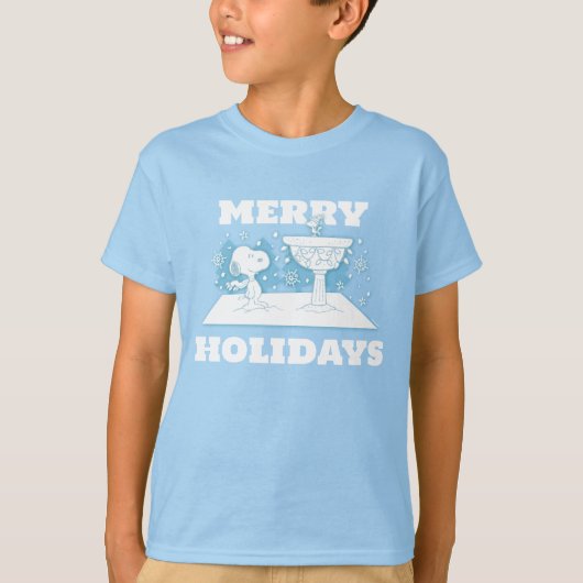 pinda's | Snoopy & Woodstock Winter Wonderland T-shirt (Voorkant)