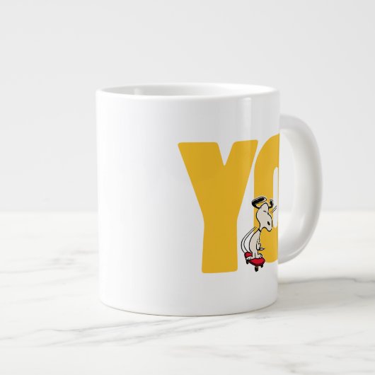 pinda's | Snoopy YO Skateboard Extra Grote Beker (Voorkant rechts)