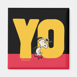 pinda's Snoopy YO Skateboard Magneet
