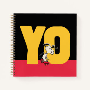 pinda's   Snoopy YO Skateboard Notitieboek