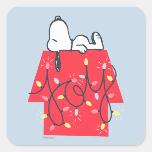 pinda's Snoopy's Holiday Dreamweaver Vierkante Sticker