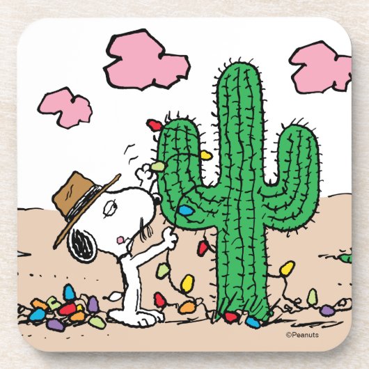 pinda's | Spike decoreert voor Kerstmis Bier Onderzetter (Voorkant)