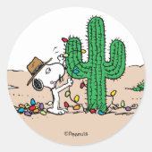 pinda's | Spike decoreert voor Kerstmis Ronde Sticker (Voorkant)