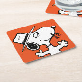 pinda's | Spike Smiling Vierkante Kartonnen Onderzetter (Schuin)