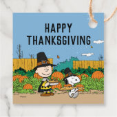 pinda's | Thanksgiving Charlie Brown Bedankjes Labels (Achterkant)