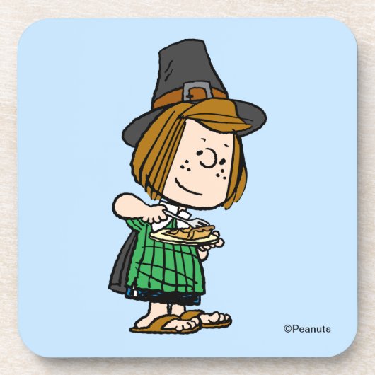 pinda's | Thanksgiving Peppermint Patty Bier Onderzetter (Voorkant)