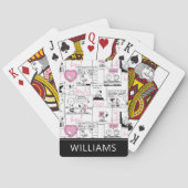 pinda's | Valentijn hartpatroon speelkaarten (Achterkant)