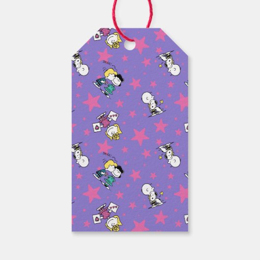 pinda's | Valentijnsdag Charlie Brown Red Heart Cadeaulabel (Achterkant)