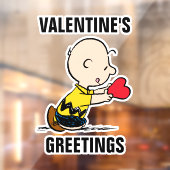 pinda's | Valentijnsdag Charlie Brown Red Heart Raamsticker (Vel 2)