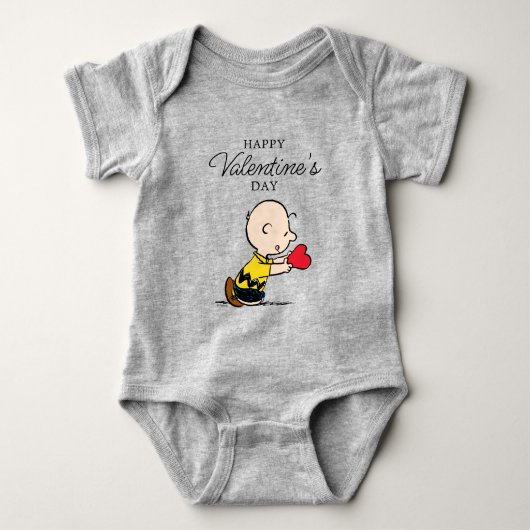 pinda's | Valentijnsdag Charlie Brown Red Heart Romper (Voorkant)