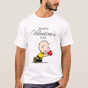 pinda's Valentijnsdag Charlie Brown Red Heart T-shirt