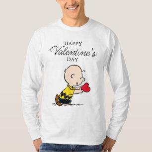 pinda's Valentijnsdag Charlie Brown Red Heart T-shirt