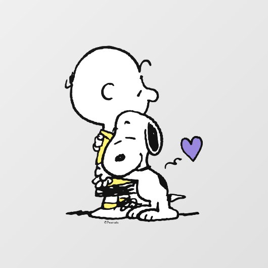 pinda's | VALENTIJNSDAG | Charlie Brown & Snoopy Raamsticker (Vel)