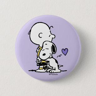 pinda's VALENTIJNSDAG Charlie Brown & Snoopy Ronde Button 5,7 Cm