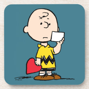 pinda's Valentijnsdag Charlie Brown Valentijn Bier Onderzetter