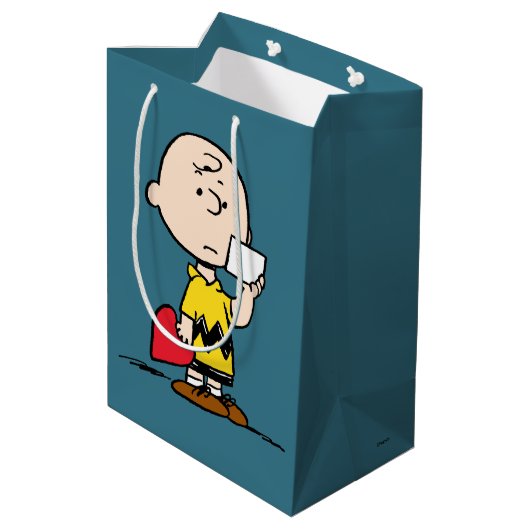 pinda's | Valentijnsdag Charlie Brown Valentijn Medium Cadeauzakje (Achterkant Gekanteld)