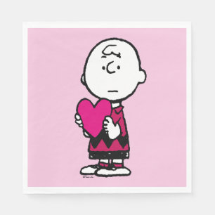 pinda's   VALENTIJNSDAG   Heart Charlie Brown Servet