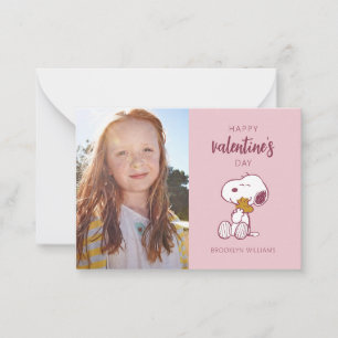 Pinda's   Valentijnsdag   Knuffel van Snoopy's har Notitiekaartje