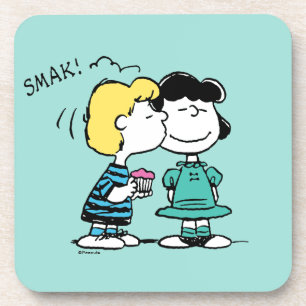 pinda's VALENTIJNSDAG Lucy & Schroeder Kiss Bier Onderzetter