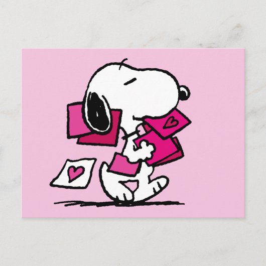 pinda's | VALENTIJNSDAG | Snoopie met Valentijnse Briefkaart (Voorkant)