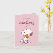Pinda's | Valentijnsdag | Snoopy Hart Knuffel Kaart (Gele Bloem)