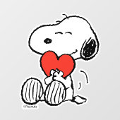pinda's | VALENTIJNSDAG | Snoopy Heart Hug Raamsticker (Vel)