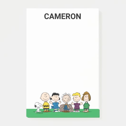 pinda's vrienden op rij post-it® notes (Voorkant)