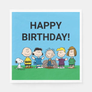 pinda's vrienden op rij servet