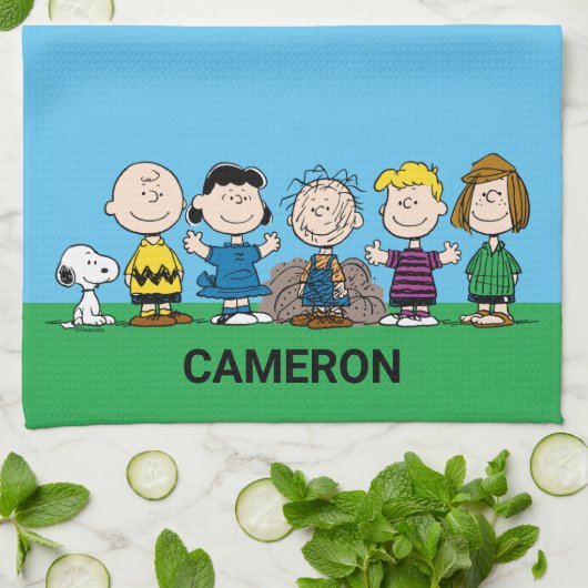 pinda's vrienden op rij theedoek (Gevouwen)