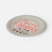 pinda's | Vroegere kerstfeestdag Papieren Bordje (Gekanteld)