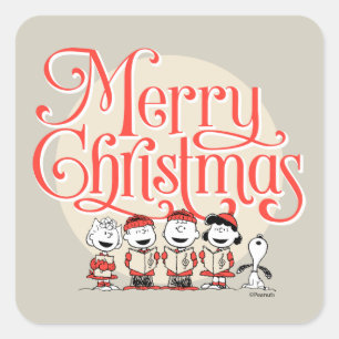 pinda's Vroegere kerstfeestdag Vierkante Sticker