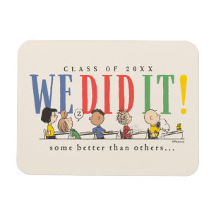 Pinda's We Did It Afstuderen Grappige Quote Snoopy Magneet