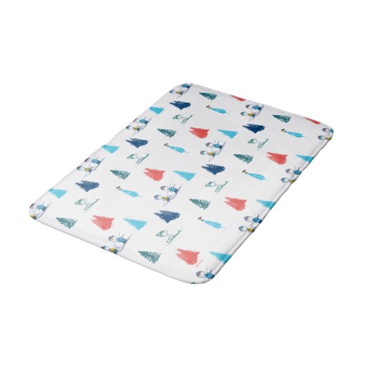 pinda's | Winter Skien het Slopes Pattern Badmat (Gekanteld)