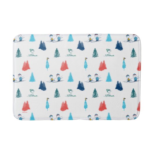 pinda's | Winter Skien het Slopes Pattern Badmat (Voorkant)