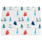 pinda's | Winter Skien het Slopes Pattern Groot Cadeauzakje (Voorkant)