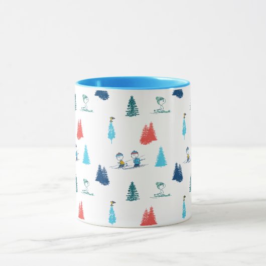 pinda's | Winter Skien het Slopes Pattern Mok (Midden)