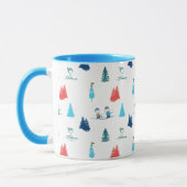 pinda's | Winter Skien het Slopes Pattern Mok (Links)