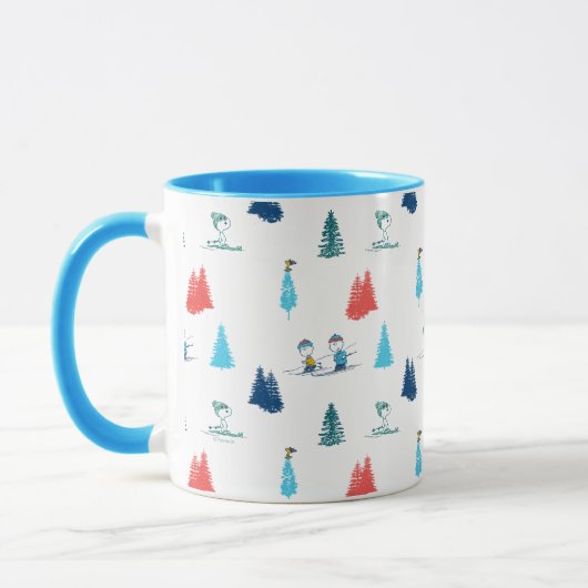 pinda's | Winter Skien het Slopes Pattern Mok (Links)